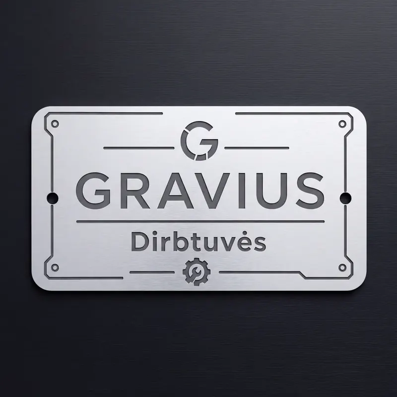 Individualiai graviruotas GRAVIUS metalo ženklas